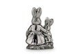 Decoratiune Rabbit Mom with Child, Hermann Bauer,11x4.8x16 cm, argintiu