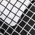 Lenjerie de pat King Size, Reyes, Homla, 3 piese, 200x220 cm, bumbac, alb/negru