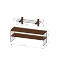 Comoda TV cu raft de perete Neostill TV104, 120 x 45 cm/85 x 25 cm, walnut