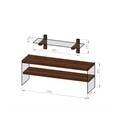 Comoda TV cu raft de perete Neostill TV104, 120 x 45 cm/85 x 25 cm, walnut