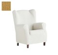 Husa fotoliu elastica bi-stretch, Dorian, wing chair, galben C/5