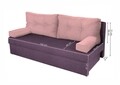 Canapea extensibila Alfi 192x80x77 cm cu lada de depozitare, Purple/Pink Flamingo