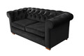 Canapea Oxford Chesterfield, 93x183x75 cm, 2 locuri, Graphite