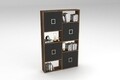 Biblioteca RF.004.004.139, Gauge Concept, 93x22x150 cm, PAL, maro inchis/negru