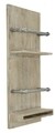 Raft pentru vin cu suport de pahare Vertical, Mauro Ferretti, 34x12x76 cm, fier/lemn