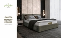Saltea Ortopedica, Dakota, 140x200x34 cm, Arcuri Pocket, 5 cm spuma Memory, 7 Zone de Confort, fermitate medie