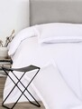 Lenjerie de pat, 1 persoana, Hotel Line Luxury  Bedora, 400 TC, 100% bumbac, alb