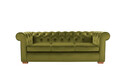 Canapea Oxford Chesterfield, 93x214x75 cm, 3 locuri, Olive