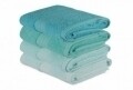 Set 4 prosoape de baie, Hobby, 50x90 cm, 100% bumbac, albastru/turcoaz/bleu