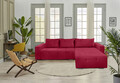 Coltar extensibil Verona Rosu 287x169x96 cm cu lada de depozitare