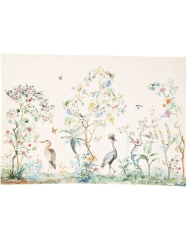 Suport pentru farfurie Birds of Paradise, Clayre & Eef, romantic, 33x48 cm