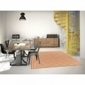Covor indoor outdoor Braid Orange, Floorita, 133 x 190 cm, polipropilena, alb/portocaliu
