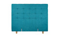 Pat matrimonial, Stockholm, Dots E, 180x200 cm, saltea tip Pocket, topper memory, Turcoaz