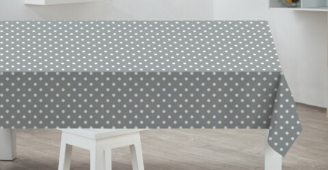 Fata de masa, Sabichi, Grey Polka Dot, 132 x 178 cm, PVC