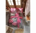 Lenjerie de pat dubla Lovebox Red 2, Cotton Box, 4 piese, 240 x 260 cm, 100% bumbac ranforce, multicolora