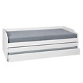 Pat multifunctional 3 in 1 pentru o persoana, 90x200 cm, Lotar, Inter Link, lemn, alb
