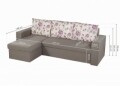 Coltar extensibil reversibil Oslo Grey Purple Flower Bedora, cu lada de depozitare, 247x148x78 cm