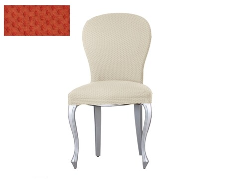Set 2 huse scaun elastice bi-stretch, Sucre, inaltime spatar pana la 55 cm, caramiziu C/9