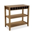 Consola cu suport pentru sticle Carlee, Versa, 80x40x80 cm, lemn de pin