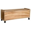 Comoda cu 3 sertare si roti Home, Creaciones Meng, 81x24.5x30.5 cm, lemn de paulownia/MDF