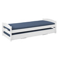 Pat multifunctional pentru o persoana, 90x200 cm, Vindas, Inter Link, lemn, alb