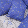 Lenjerie de pat dubla Kim, Heinner Home, 4 piese, 100% bumbac, albastru
