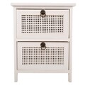Comoda cu 2 sertare Creaciones Meng, 35x28x44 cm, lemn de brad/bambus