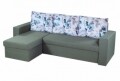 Coltar extensibil reversibil Oslo Grey Blue Flower Bedora, cu lada de depozitare, 247x148x78 cm