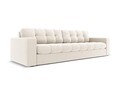 Canapea 4 locuri, Justin, Micadoni Home, BL, 227x90x72 cm, catifea, bej deschis