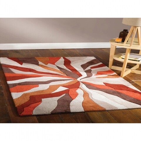 Covor Infinite Splinter Orange, Flair Rugs, 120 x 170 cm, 100% poliester, portocaliu/bej