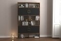 Biblioteca RF.004.004.141, Gauge Concept, 93x22x150 cm, PAL, maro inchis/negru