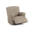 Husa fotoliu cu recliner elastica bi-stretch, Iria, bej in C/11