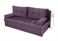 Canapea extensibila Alfi 192x80x77 cm cu lada de depozitare, Purple