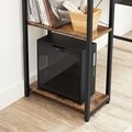 Birou Vasagle, 130 x 55 x 90 cm, otel/PAL, maro rustic