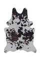 Covor Faux Animal Cow Print, 155x195 cm, 100% poliester, Alb/Negru