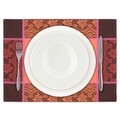 Set 6 suporturi pentru farfurie Malta, Decomex, 33x45 cm, 53% bumbac si 47% poliester, bordo