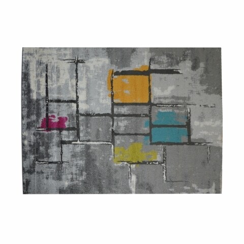 Covor Specter Graffiti Grey, Floorita, 160 x 230 cm, 100% polipropilena, gri