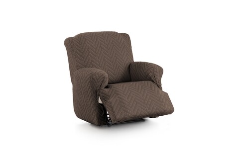 Husa fotoliu cu recliner elastica bi-stretch, Argos, maro C/7