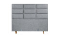 Pat matrimonial, Stockholm, Harmony E, 140x200 cm, saltea tip Pocket, topper memory, Gri