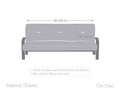 Husa canapea elastica bi-stretch, Aquiles, click - clack, 3 locuri, bej in C/11