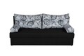 Canapea extensibila Alfi Anthracite 192x80x77 cm cu lada de depozitare, Grey Flower