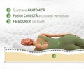 Saltea ortopedica Aloe Vera Dual Confort, 120x200x25cm, Memory 4 cm, 7 zone de confort, reversibila, fermitate medie