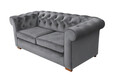 Canapea Oxford Chesterfield, 93x183x75 cm, 2 locuri, Gri antracit