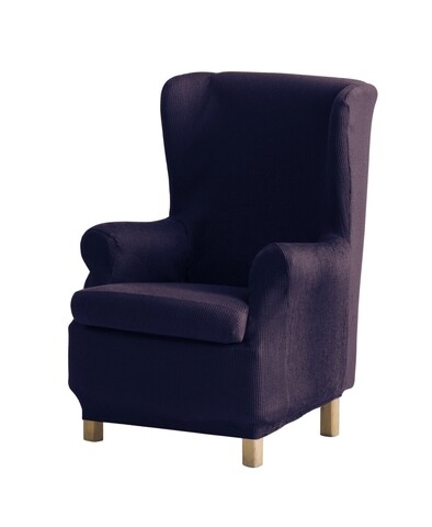 Husa fotoliu elastica bi-stretch, Ulises, wing chair, mov C/2