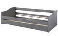 Pat multifunctional pentru o persoana, 90x200 cm, Malte, Inter Link, lemn, gri