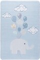 Covor Sweet Elephant - Light Blue, Confetti, 100x150 cm, poliamida, multicolor