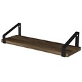Raft pentru perete Artigo, Tera Home, 45x15x10 cm, aluna/negru
