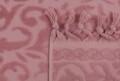 Set 2 prosoape de maini 50x90 cm, 100% bumbac, Saheser, Bağlamalı Firuze  Dusty Rose