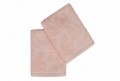Set 2 prosoape de maini 50x90 cm, 100% bumbac, Saheser, Kısmi Kadife Yaprak, roz somon