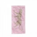 Prosop de plaja Cheetah, Aglika, 80 x 160 cm, 50% bumbac/ 50% poliester, roz